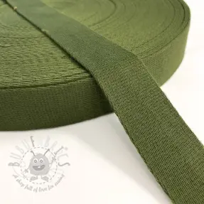 Bombažni trak 4 cm olive green