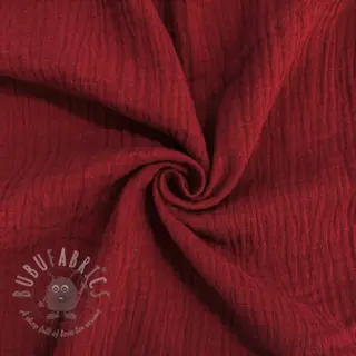 Dvojna gaza/muslin bordo ORGANIC