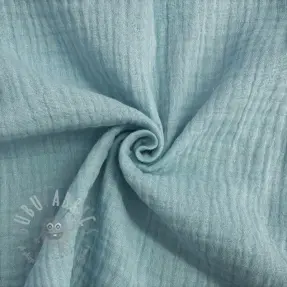 Dvojna gaza/muslin teal ORGANIC