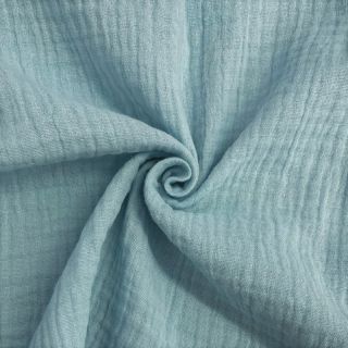 Dvojitá gázovina/mušelín teal ORGANIC