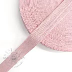 Keper trak bombažen 25 mm pink