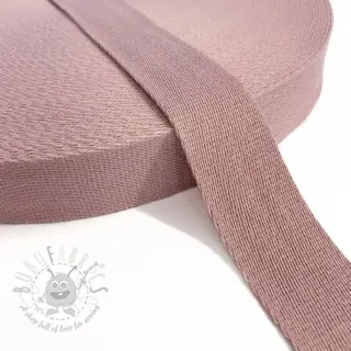Bombažen trak 4 cm washed pink
