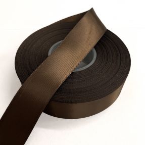 Saten trak obojestranski 25 mm dark brown