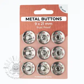 Pritiskač,našivni METAL 21 mm silver