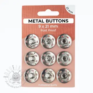 Pritiskač,našivni METAL 21 mm silver