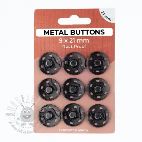 Pritiskač,našivni METAL 21 mm anthracite