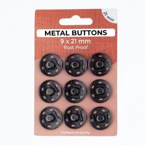 Pritrdilni gumb METAL 21 mm anthracite