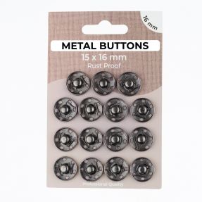 Pritrdilni gumb METAL 16 mm anthracite