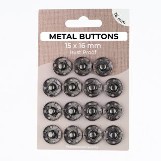 Pritrdilni gumb METAL 16 mm anthracite