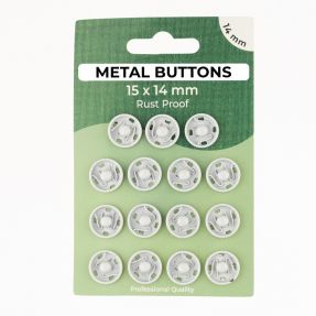 Pritrdilni gumb METAL 14 mm off white