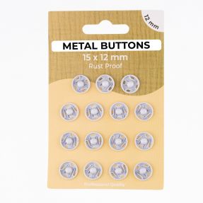 Pritrdilni gumb METAL 12 mm off white