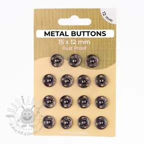 Pritiskač,našivni METAL 12 mm anthracite