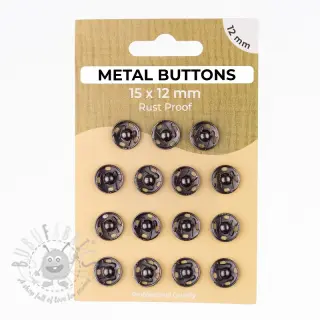 Pritiskač,našivni METAL 12 mm anthracite