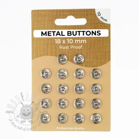 Pritiskač,našivni METAL 10 mm silver