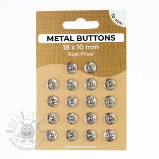 Pritiskač,našivni METAL 10 mm silver