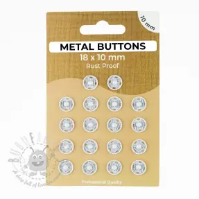 Pritiskač,našivni METAL 10 mm off white