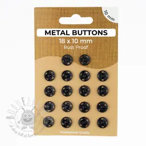 Pritiskač,našivni METAL 10 mm black