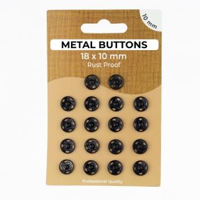 Pritrdilni gumb METAL 10 mm black