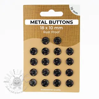 Pritiskač,našivni METAL 10 mm black