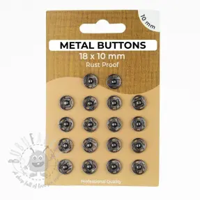 Pritiskač,našivni METAL 10 mm anthracite