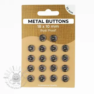 Pritiskač,našivni METAL 10 mm anthracite