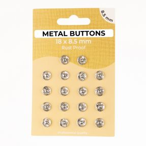 Pritrdilni gumb METAL 8,5 mm silver