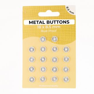Pritrdilni gumb METAL 8,5 mm off white