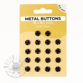 Pritiskač,našivni METAL 8,5 mm black