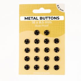 Pritrdilni gumb METAL 8,5 mm black