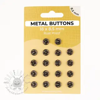 Pritiskač,našivni METAL 8,5 mm anthracite