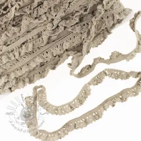 Elastična bombažna čipka sand