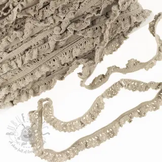 Elastična bombažna čipka sand