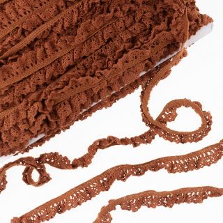 Elastična bombažna čipka brick