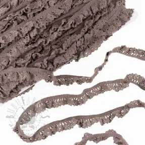 Elastična bombažna čipka mauve