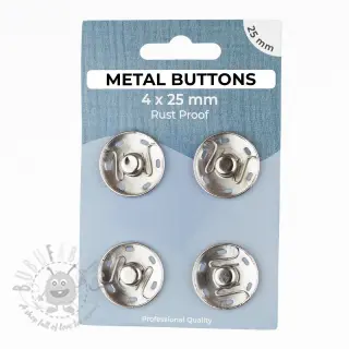 Pritiskač,našivni METAL 25 mm silver