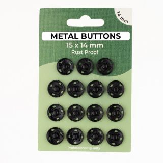 Pritrdilni gumb METAL 14 mm black