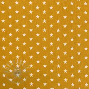 Bombažna tkanina Petit stars ochre