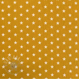 Bombažna tkanina Petit stars ochre