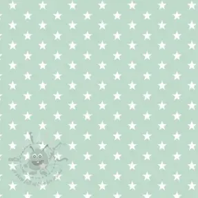 Bombažna tkanina Petit stars mint