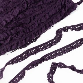 Elastična bombažna čipka violet