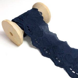 Čipka Heart dark blue