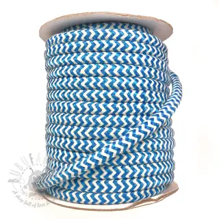 Poliestrska pletena vrvica ZIG ZAG aqua