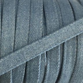Bavlnená šnúra plochá 10 mm Denim baby blue