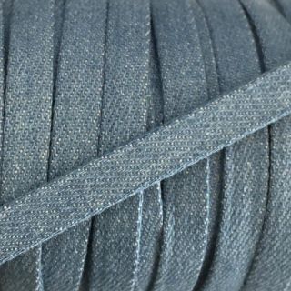 Bombažna vrvica ploska 10 mm Denim baby blue