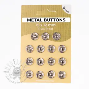 Pritiskač,našivni METAL 12 mm silver
