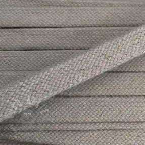 Bombažna vrvica ploska 15 mm light grey