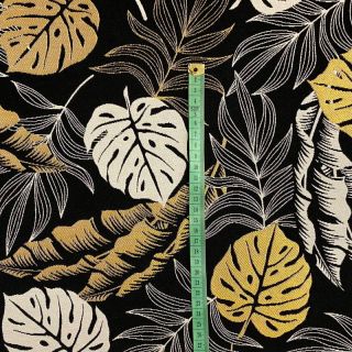 Dekorativno blago jacquard Botanic leaf metallic deluxe