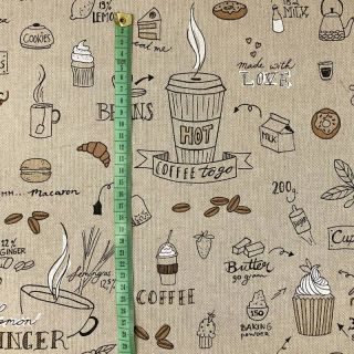 Dekorativno blago Linenlook Coffee and cake