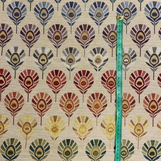 Dekorativno blago GOBELIN Peacock Feather Bow cream