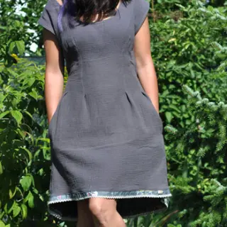 Dvostruka gaza/muslin dark grey ORGANIC